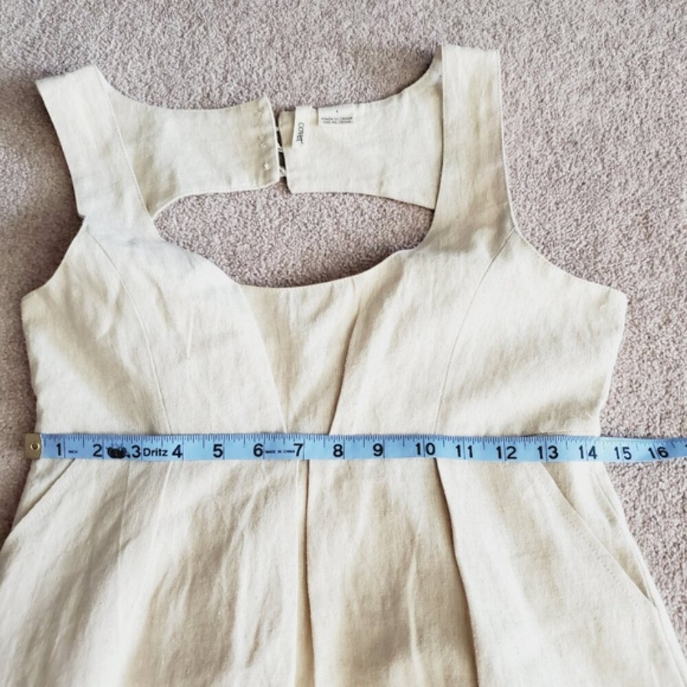 Revolve Covet Linen Coastal Lagenlook Y2K Baby doll Boho Beach Dress 4 - Picture 6 of 10